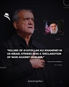 Iranian President Calls Khamenei Killing “Declaration of War